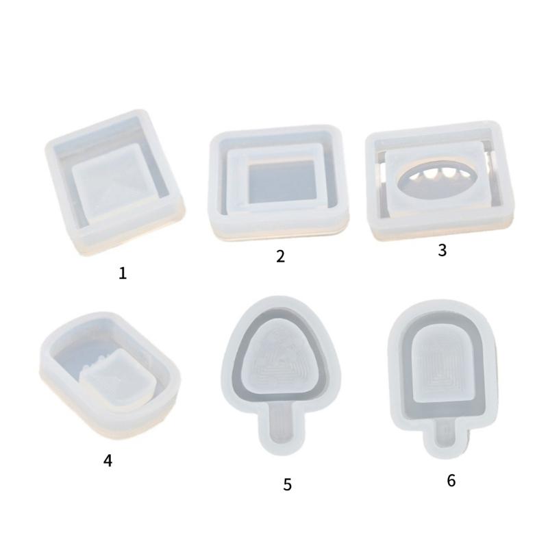 Quicksand Resin Moulds Unique Cup Shape Keychain Molds Resin Shaker Mould Cup Shape Quicksand Molds DIY Jewelry Pendant