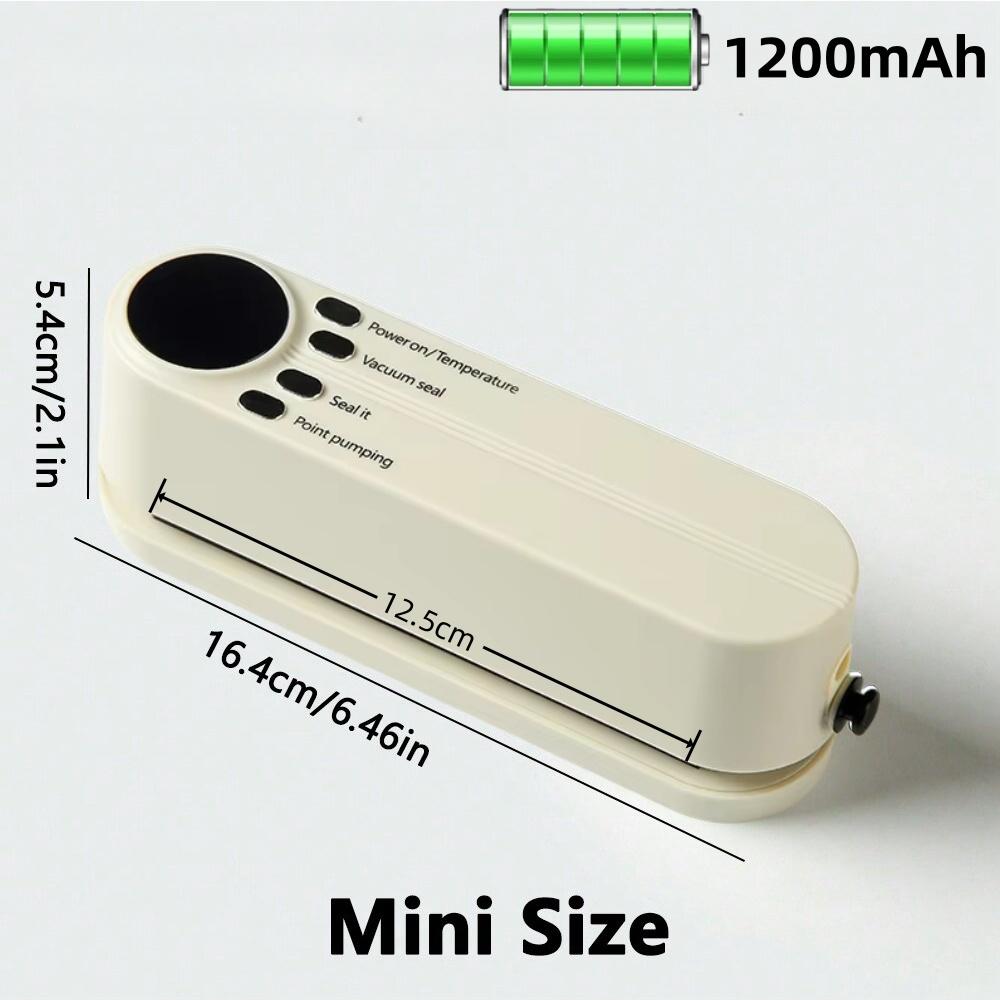 Mini Portable Vacuum Sealer Fresh Sealing Machine Home LED Display 1200mAh Wireless Fully Automatic Vacuum Sealer Plastic Sealer