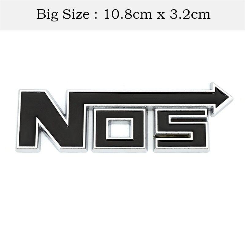 3D металлический логотип NOS, эмблема на передней решетке, значок, автомобильные наклейки, наклейки для BMW Honda Mercedes Auto Ford Focus Volkswagen Nissan Toyota