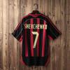 AC Milan 2006-07 Лига Чемпионов Домашняя футболка Пирло Кака 22 Короткий/Длинный рукав Ретро Футболка