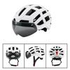 New Magnetic Goggles with Light Helmet General Road Bicycle Riding Helmet Integrated Molding