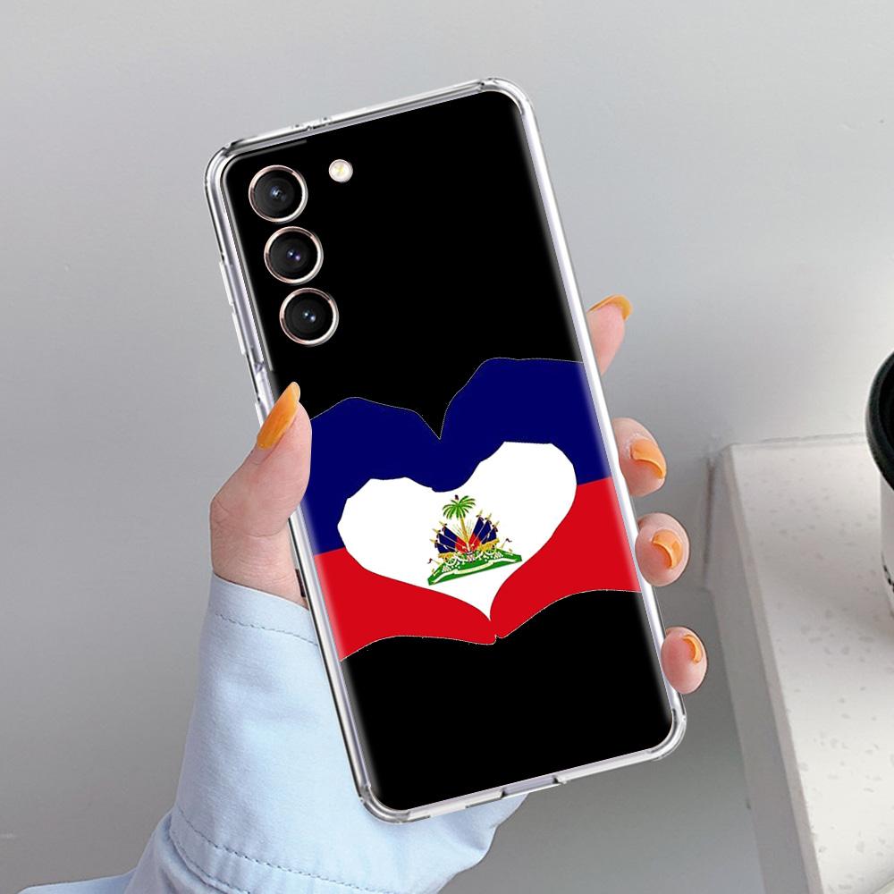 Чехол для телефона Samsung Galaxy S26 S25 S24 S23 S22 Ultra S20 S21 FE 5G Plus Мягкий прозрачный чехол доставка Флаг Гаити