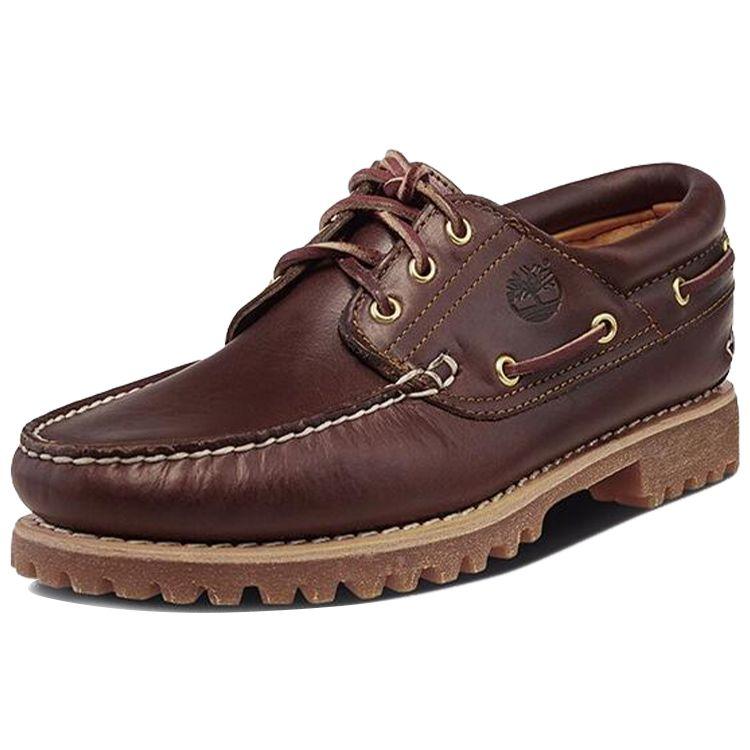 Timberland Leather Casual Slip-Resistant Shock-Absorbing Low-Top Sneakers Men Sneakers Brown 30003