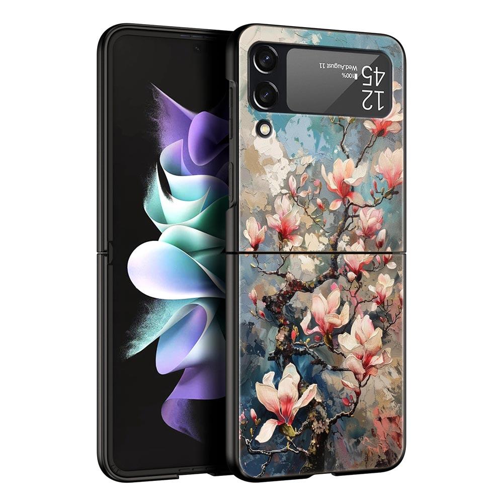 Чехол для телефона Samsung Galaxy Z Flip 3 4 5 6 7 Складной Для Samsung Z Flip4 Flip5 Жесткая ПК Крышка Клод Моне Сад Живопись Искусство