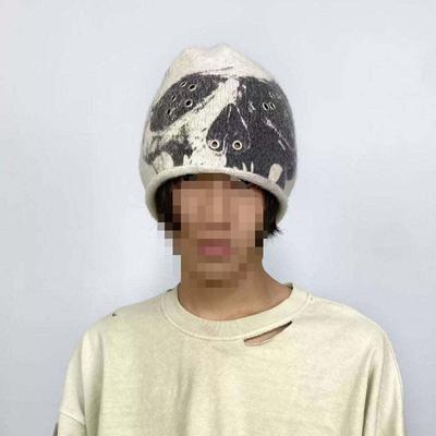 Модная повседневная шапка-пуловер с принтом черепа в стиле европейского и американского хип-хопа для мужчин и женщин