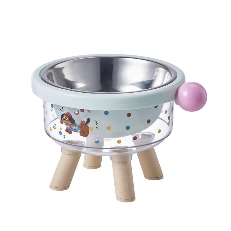 Приподнятая нескользящая миска для питомца из нержавеющей стали: Конструкция против опрокидывания, Защищает шейный отдел позвоночника, Предотвращает пятна на подбородке