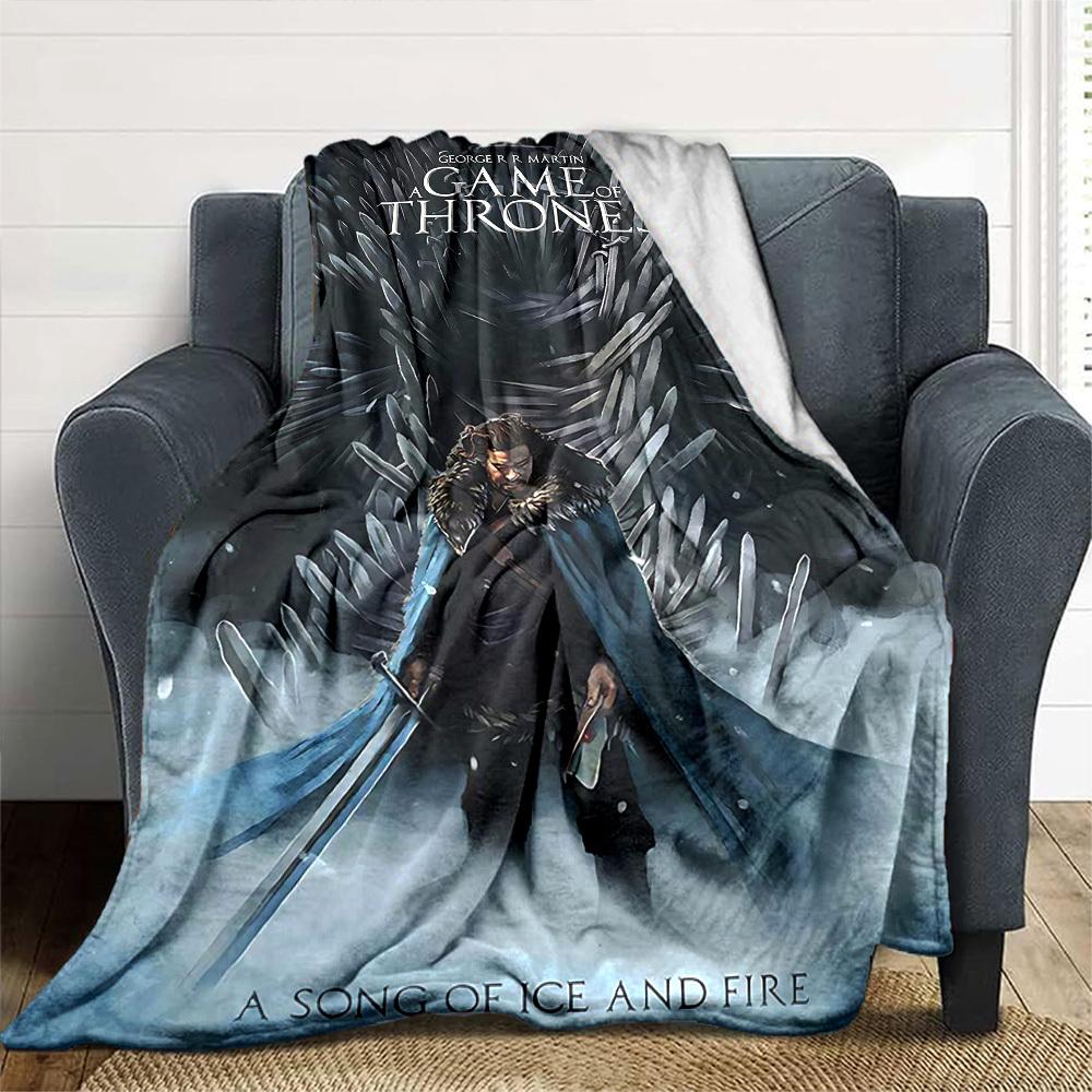 1pc Game of Thrones A Song of Ice and Fire Blanket Lightweight Flannel Throw for Sofa Bed Travel Camping Livingroom Office Couch Chair 1150KK