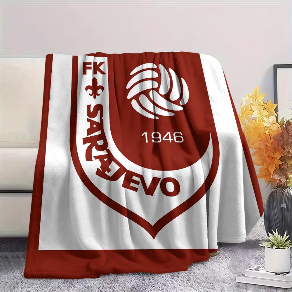 FK Sarajevo Print Flannel Blanket, High quality Comfortable for All Seasons, Home Decor, Warmth and Comfort, Perfect for Christmas Gifts