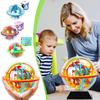 (H0826)100-110 Step 3D Magic Maze Intellect Ball Labyrinths Sphere Ball Toys For Kids Educational Brain Tester Balance Training Toy Gifts