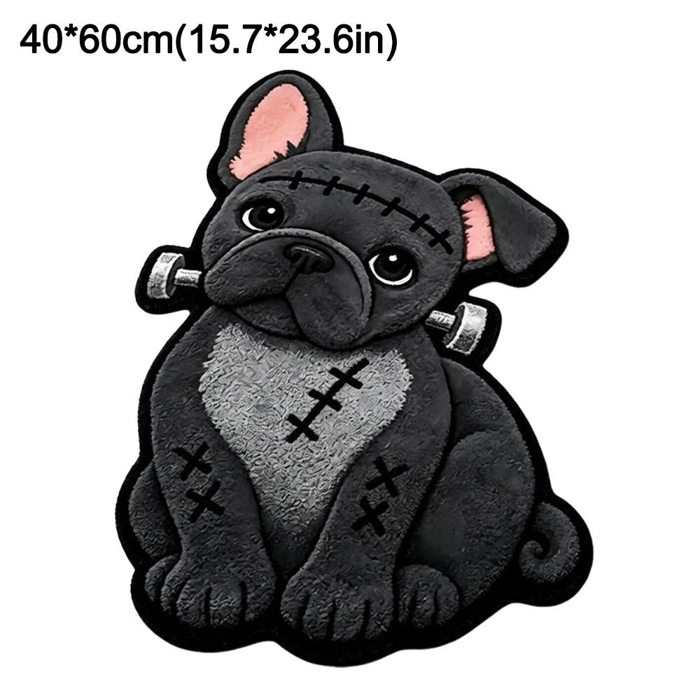 Decorative Carpet Dog Shaped Rug Special-shaped Entryway Mat Cute Animal Floor Mat Bedroom Decor