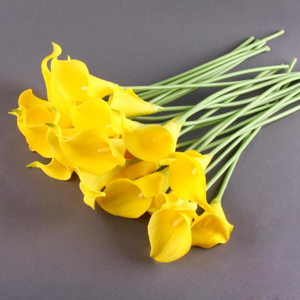 Пакет из 10 искусственных цветов, искусственные цветы, калла, лилия, свадебный букет, голова, латекс, настоящее прикосновение, цветочные букеты, декор для домашней вечеринки