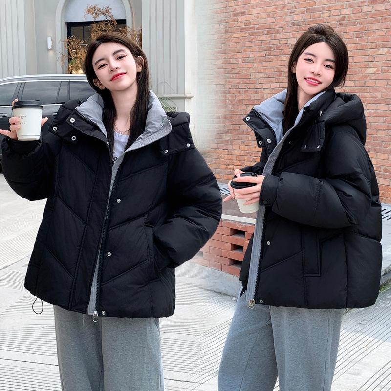 Женская новая корейская версия короткая свободная утепленная пуховая одежда студенческая зимняя куртка куртка