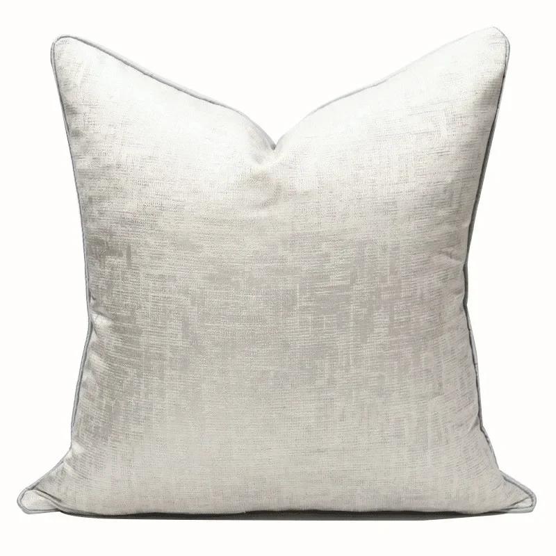 Серый современный светлый роскошный чехол для подушки 30*50 45x45 50см 60 Высококачественный чехол для подушки Жаккардовая наволочка для кровати, дивана, домашнего декора