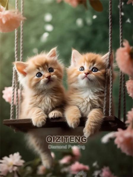 5D алмазная картина кошка полная круглая мозаика вышивка животное ручная работа подарок домашний декор