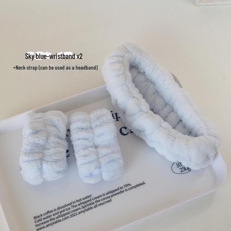 2025 г. Очаровательная повязка на голову в виде ананаса и набор нескользящих повязок для волос для женщин — набор из 3 предметов для мытья и укладки с браслетом