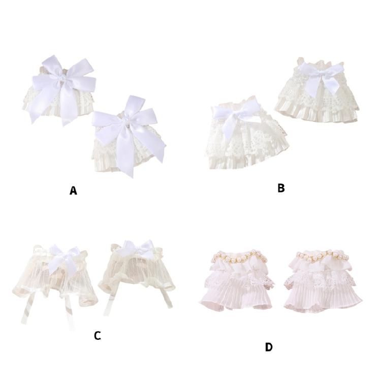 Пара кружевных манжет на запястье для исторических костюмированных вечеринок, декоративный кружевной браслет с бантом для косплея и моды