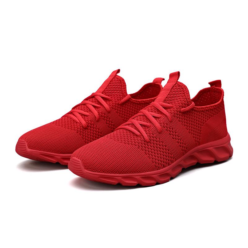 Large size men's shoes summer mesh sports low-top fly-woven shoes couple casual shoes men's size