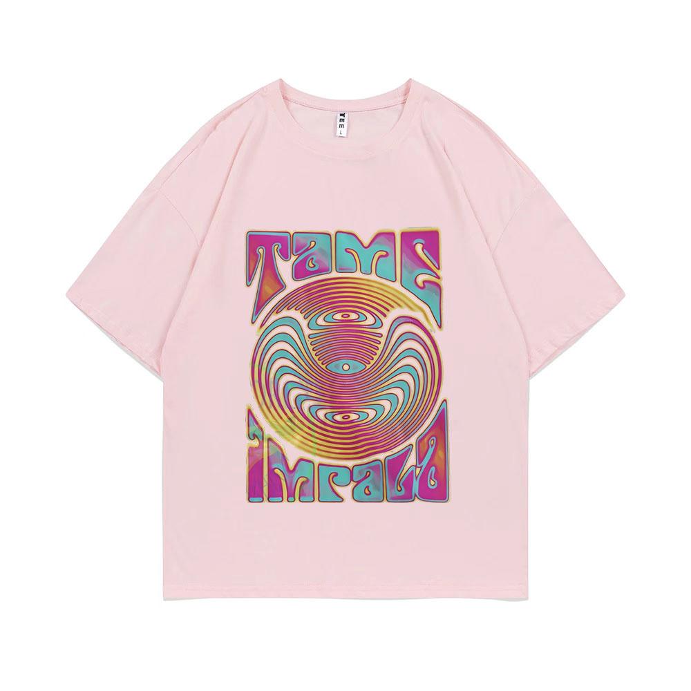 Графическая футболка группы Tame Impala для мужчин и женщин, винтажная уличная одежда, поп-рок музыка, летние мужские футболки, повседневные мужские хлопковые футболки