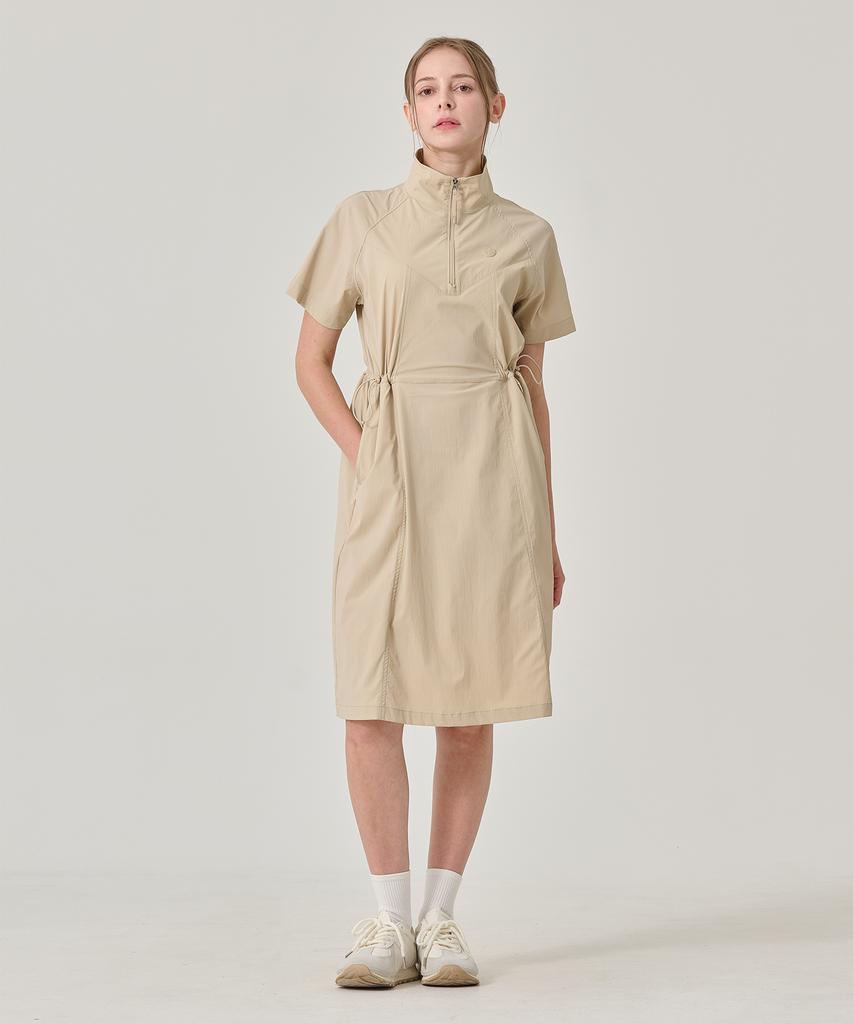 Built Moa Women'S Golf Nylon Half-Zip Dress