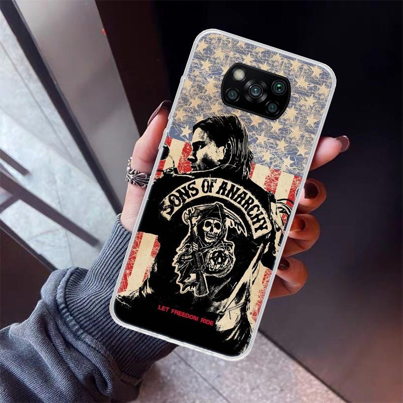 Sons Of Anarchy Eua Tv Phone Case For Xiaomi Poco X5 X6 X7 Pro F7 Ultra M7 Redmi 15C 15 13C 13 12C 12 10 10C 10A 9 9C 9T 9A Cove
