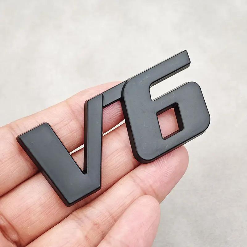 3D Металлическая Буква V6 Логотип Автомобильный Задний Значок Багажника Наклейка для Toyota Camry Corolla Rav4 Prado CHR Авто Аксессуары Наклейки