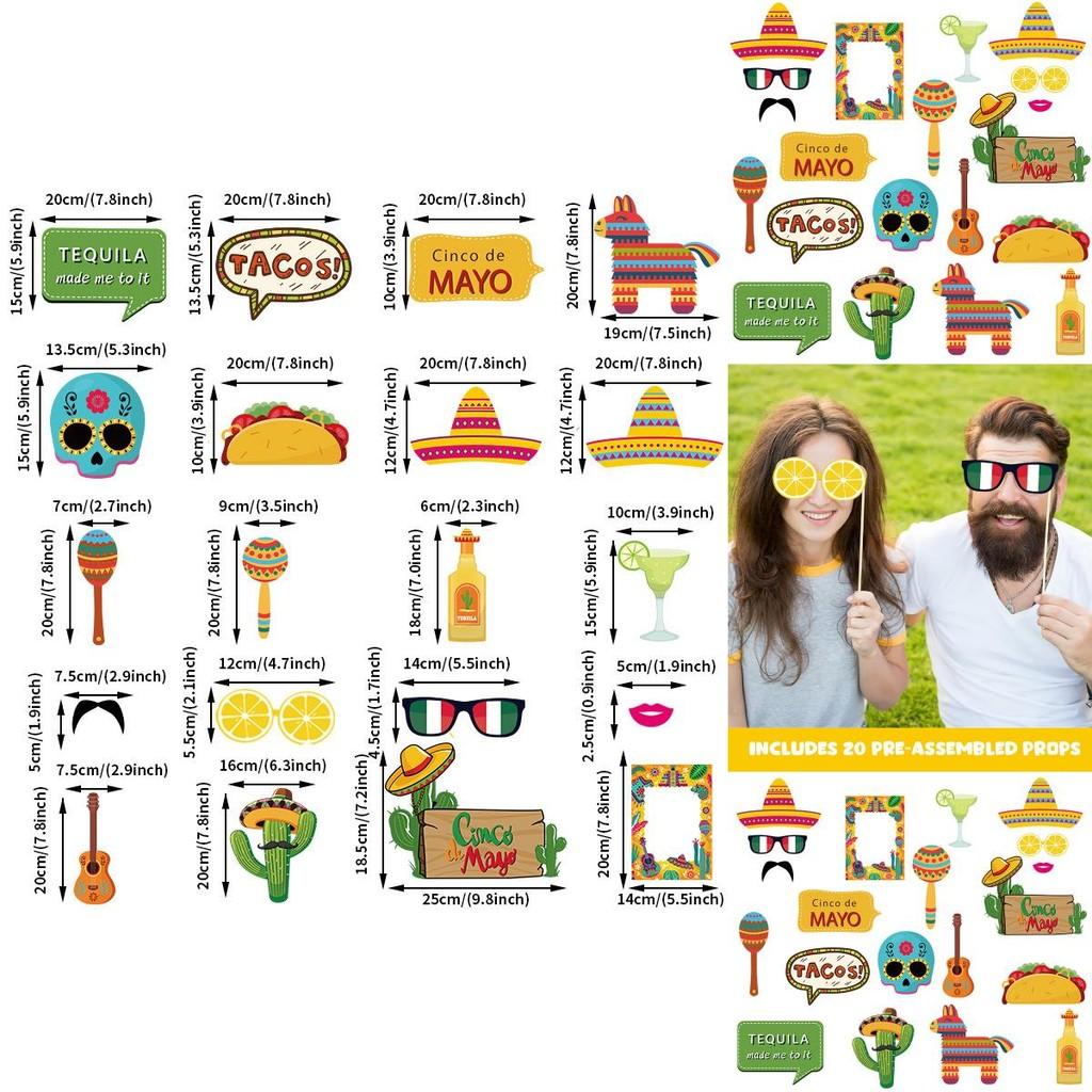 Мексиканский карнавал фото реквизит украшения для вечеринки из бумаги для праздничных мероприятий