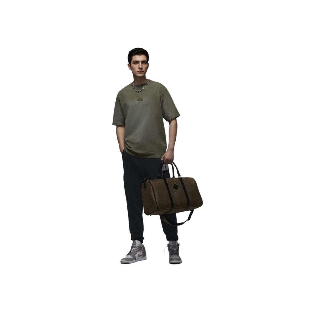 Jordan Flight Essentials 85 Удобная футболка с круглым вырезом и коротким рукавом, мужские футболки, средне-оливковый цвет FZ1915-222