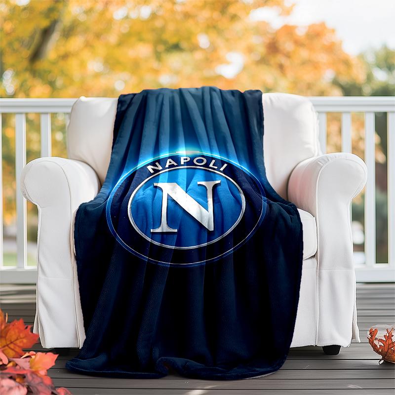 NAPOLI LOGO printed blanket—lightweight,soft,warm;versatile blanket all seasons—perfect as &air-conditioning throw,nap blanket