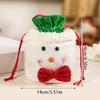Santa Claus Snowman Elk Bell Gift Bag Christmas Gift Bag Candy Bag Snowflake Crisp Drawstring Bag
