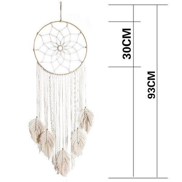 Макраме Ловец снов Цветок и свисающие листья Ловец снов