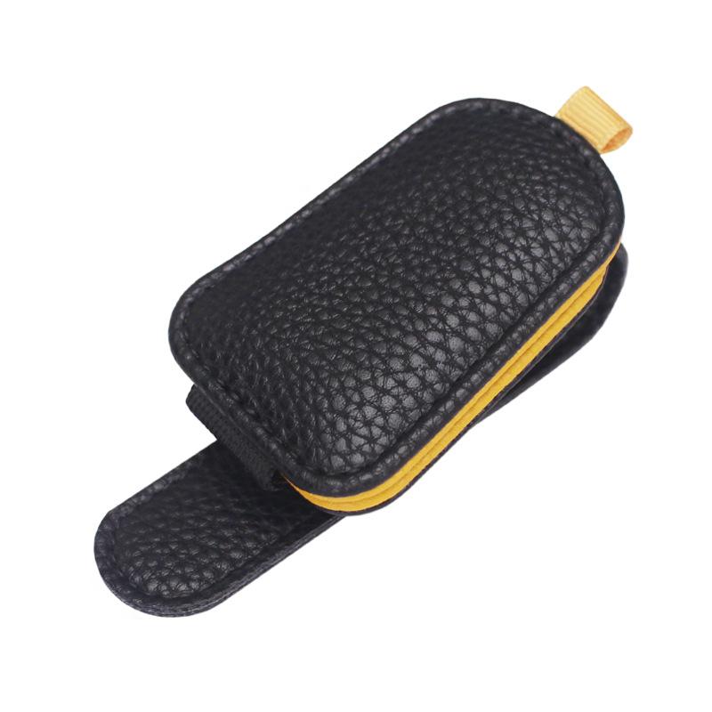 Новые держатели для солнцезащитных очков для автомобиля, магнитный зажим для солнцезащитных очков из натуральной кожи, зажим для автомобильного козырька, вешалка для очков