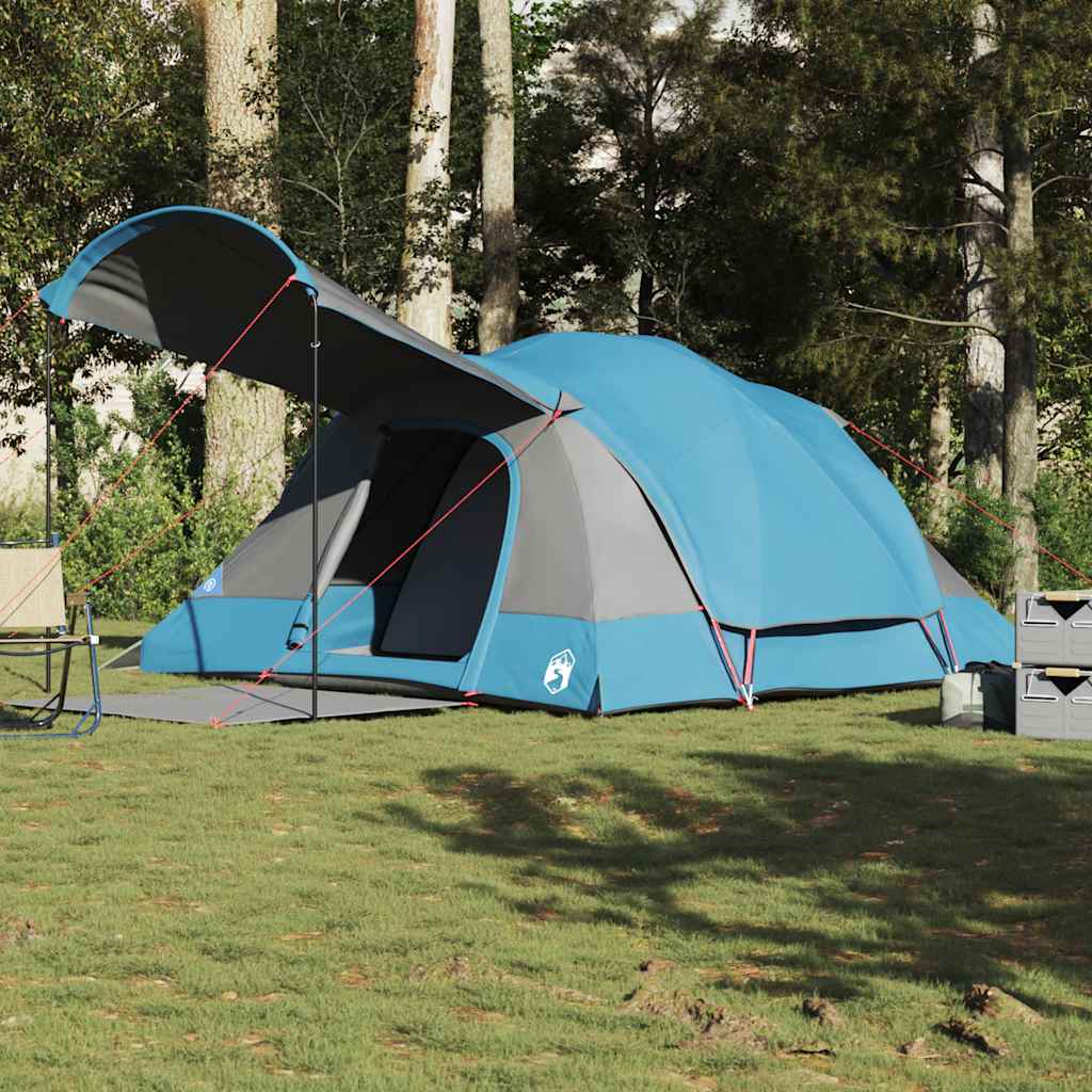 Tunnel Family Tent for 8 Persons Blue Waterproof