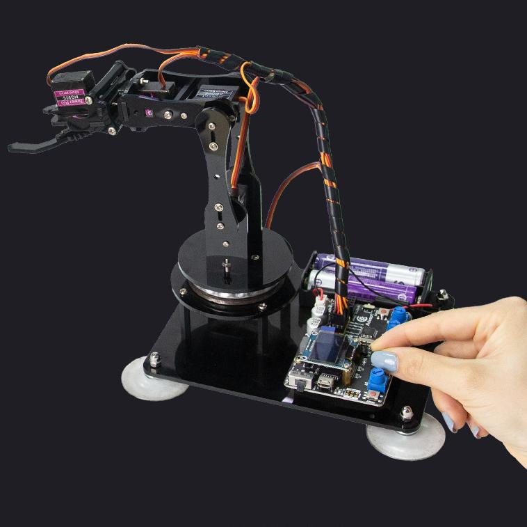 5-осевой манипулятор YKJY-STEAM совместим с Arduino UNO R3, который может имитировать/раскрашивать манипуляторы малого и микропроизводителя.