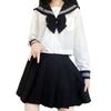 [Milky Time] Sailor Suit, Long Sleeve, School Uniform, High School Girl Cosplay (L, Black X White)