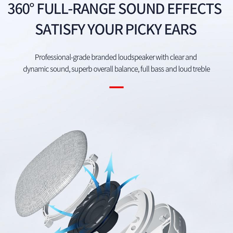 Rockmia EBS-303 5 Вт Мини-портативная колонка Bluetooth 5.0 Тканевая сетка Сабвуфер с функцией магнита Водонепроницаемый Проигрыватель TF-карт Звуковая коробка Подарок