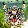 3D Metal Wind Chime with Playful French Bulldog Design – Handcrafted Outdoor Garden Decor, Weather-Resistant Hanging Art for Patio