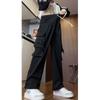 Tall Men's Extra-Long Pants, Autumn American-Style Paratrooper Cargo Pants, Men's Fleece-Lined Straight-Leg Casual Pants for Teenagers