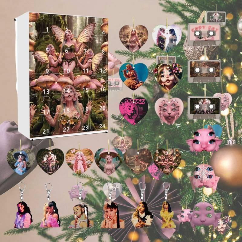 Мартинес 24 шт. Мелани Слепая коробка Рождественский подарок Фигурка Рождественский обратный отсчет Подвеска