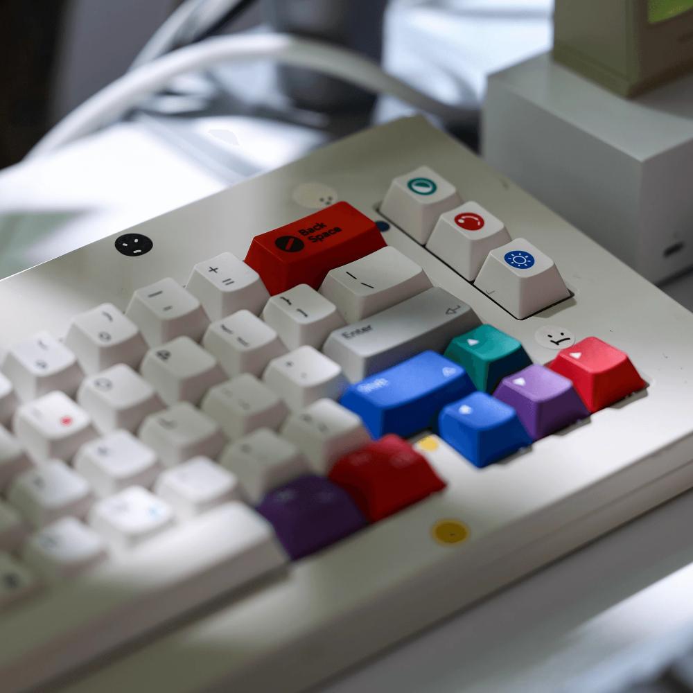IBM5160-R2 Retro Keycap Set PBT141key Custom Personalized Keyboard Cap Cherry Profile Gaming KeyCap for Mechanical Keyboard Gift