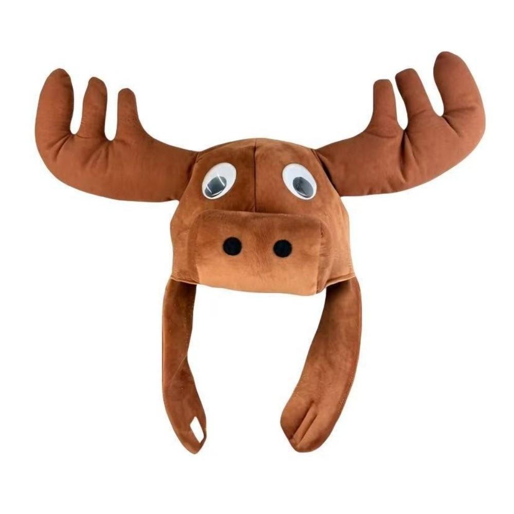 Plush Animal Headwear Ear Flap Party Costume Hat Funny Christmas Hat Christmas Party Wear