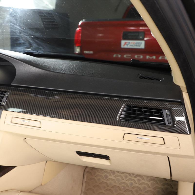 For BMW 3 Series E90 2005-2012 ABS Carbon Fiber Car Interior Dashboard Panel Cover Trim Decoration Stickers  Auto Accessories