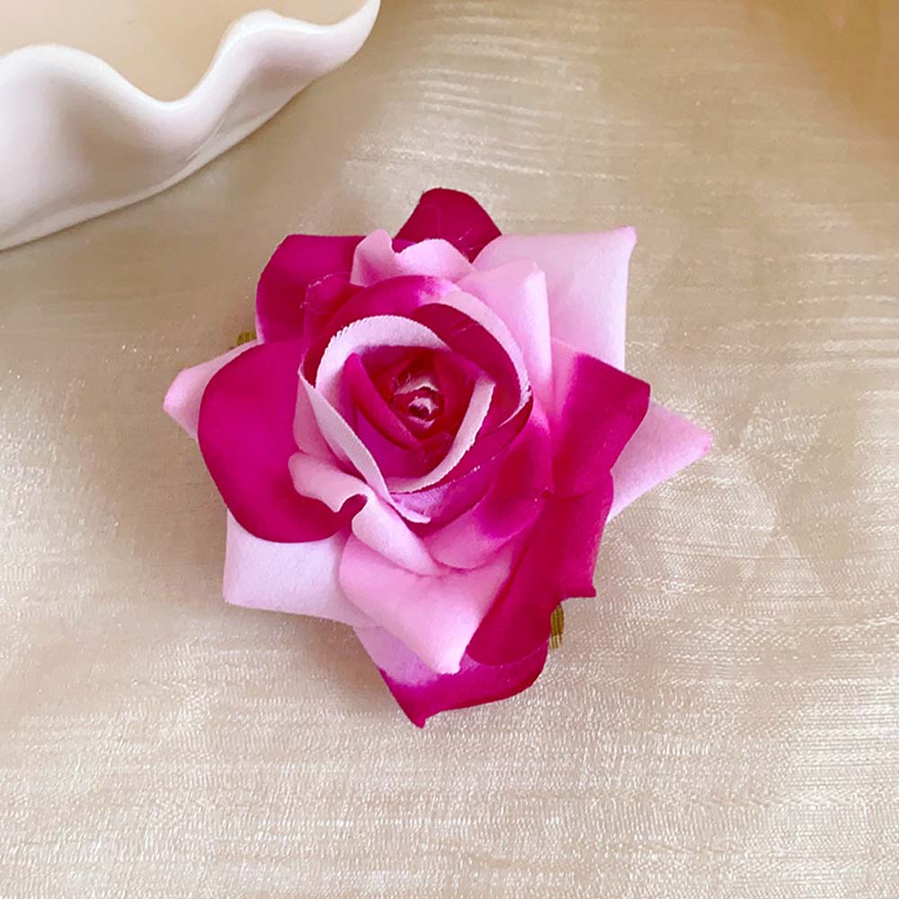 Vacation Headwear Flower Hair Clip Cloth Girl Rose Hair Clip Rose Flower Hairpin Beach