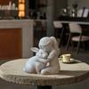 Фигурка Девочки и Кролика, 3D-печатная статуэтка Девочки, обнимающей Кролика, Маленькое Милое Животное, Украшение для Гостиной, Стола, Шкафа