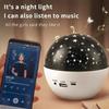 Светодиодный ночник, проекционная лампа, звездные огни, Bluetooth-звук, USB-зарядка, окружающий свет для спальни, прикроватный, для рождественской вечеринки