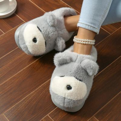 Модные мультяшные пушистые женские тапочки для дома, зимние, роскошные дизайнерские туфли, домашние тапочки для девочек, повседневные пушистые меховые шлепанцы, элегантные балетки, обувь