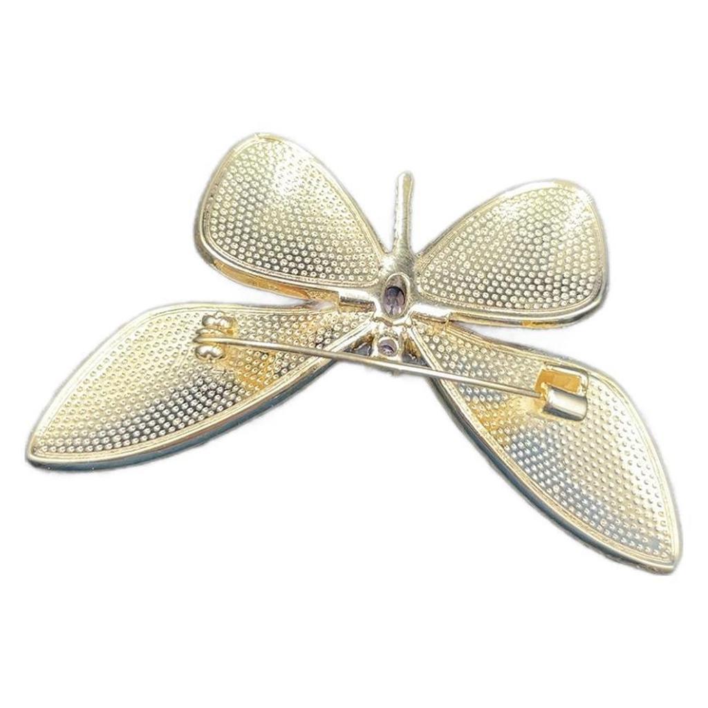 Elegant Butterfly Metamorphosis Gradient Color Copper Brooch Chic Butterfly Pin For Women Stylish Outfit Accessory