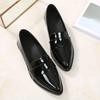 Women's Black Leather Shoes Loafers with Skirts Work Shoe Black Professional Shoes Daily Casual Commuting Women's Shoes