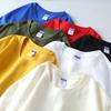 260g Double Yarn Drop Shoulder T-Shirt - Unisex Cotton Loose Fit Crew Neck Short Sleeve Solid Color Top