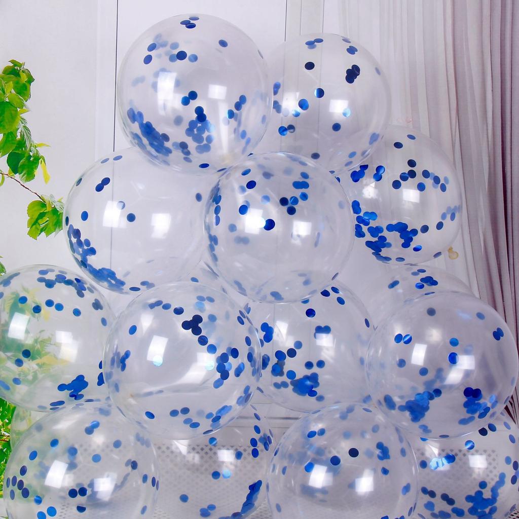 Glitter Confetti Latex Balloons Romantic Wedding Decoration Gold Clear Airballoon Birthday Party Decoration Festival Baby Shower