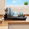 Extendable Dish Drying Rack Space Saving Utensil Storage Holder Sturdy Dish Drainer  Cooking